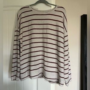 Super Soft Red & Off white Long Sleeve🤍💥